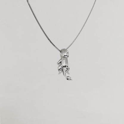 Charmander Sleeping Silver Pendant - Pokemon Jewelry
