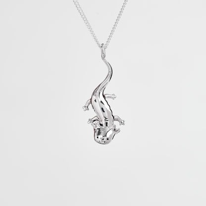 Axolotl Silver Pendant - Mexican Style Jewelry
