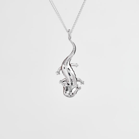 Axolotl Silver Pendant | Mexican Style Jewelry
