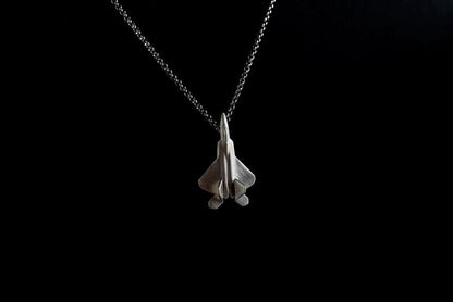F-22 Silver Pendant - Aircraft Jewelry