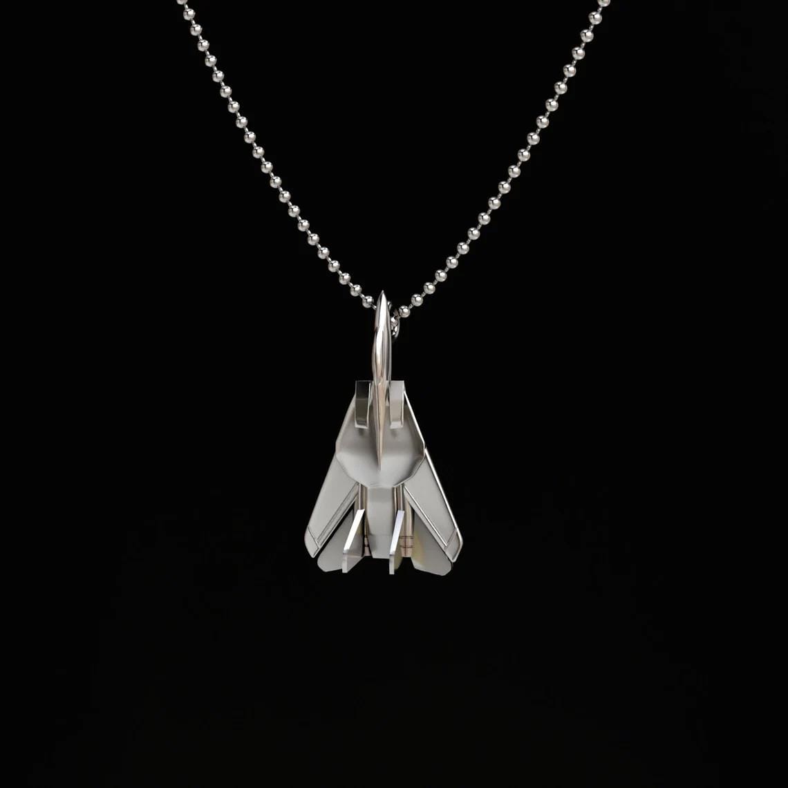 F-14 Silver Pendant - Aircraft Jewelry