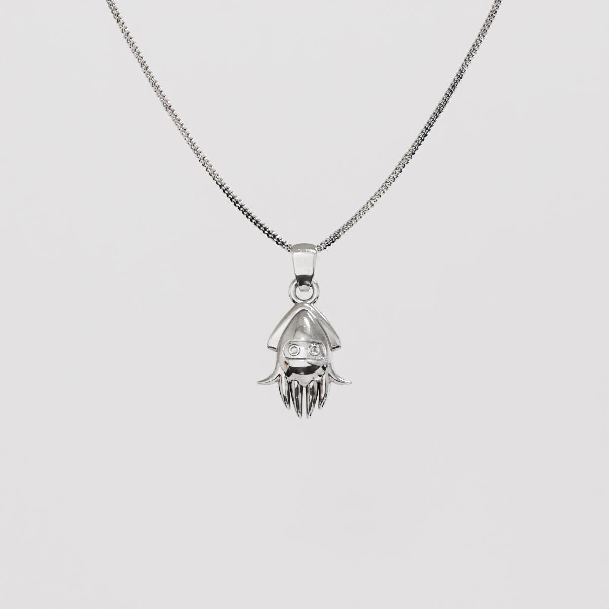 Blooper Silver Pendant - Super Mario Jewelry