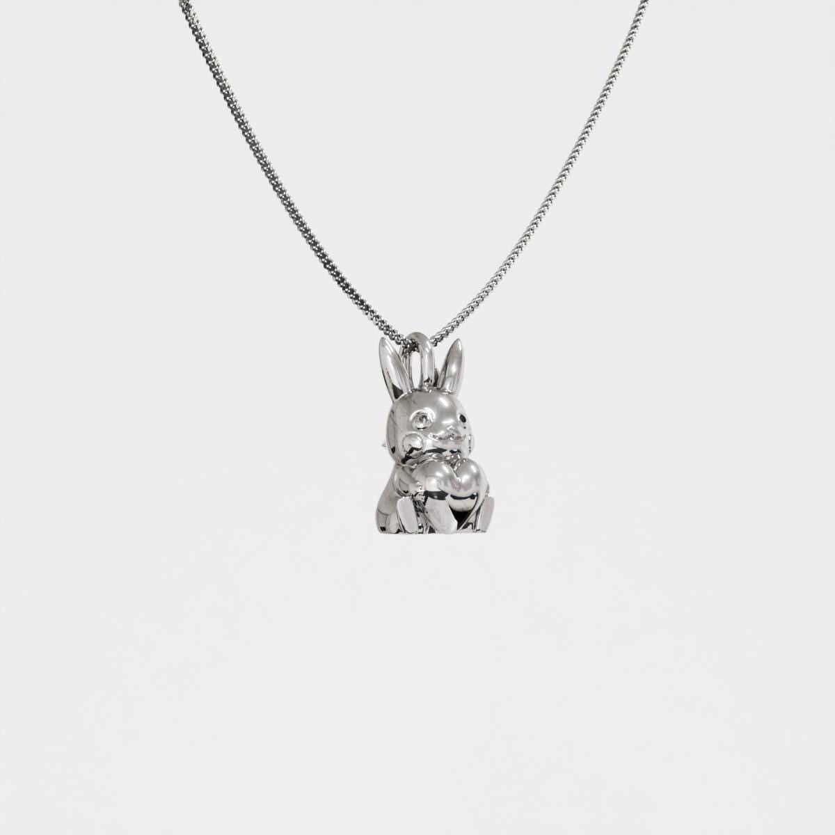 Pikachu Valentine Silver Pendant - Pokemon Jewelry
