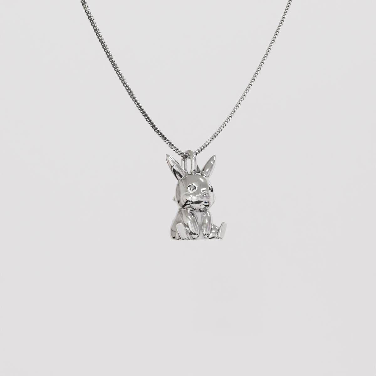 Pikachu V2 Silver Pendant - Pokemon Jewelry