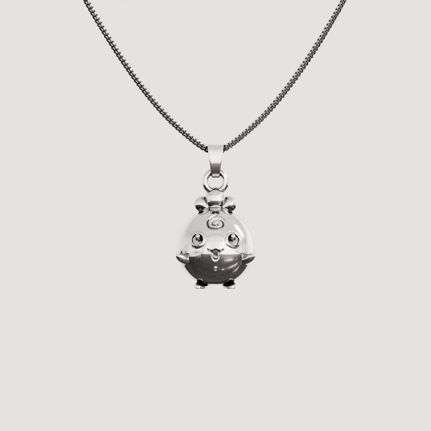Igglybuff Silver Pendant - Pokemon Jewelry