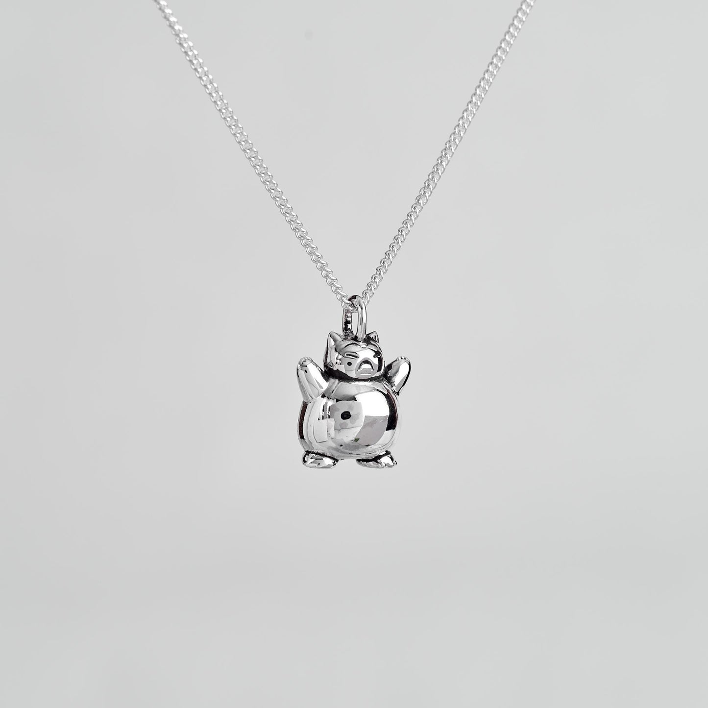 Snorlax Silver Pendant - Pokemon Jewelry