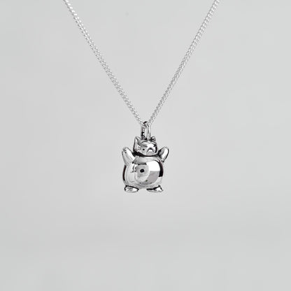 Snorlax Silver Pendant - Pokemon Jewelry