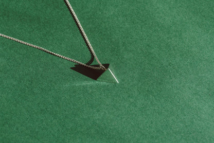 Tetrahedron Silver Pendant - Geometric Jewelry
