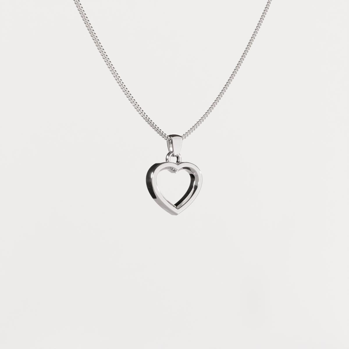 Silver Heart Silver Pendant - Minimalist Jewelry