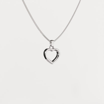 Silver Heart Silver Pendant - Minimalist Jewelry