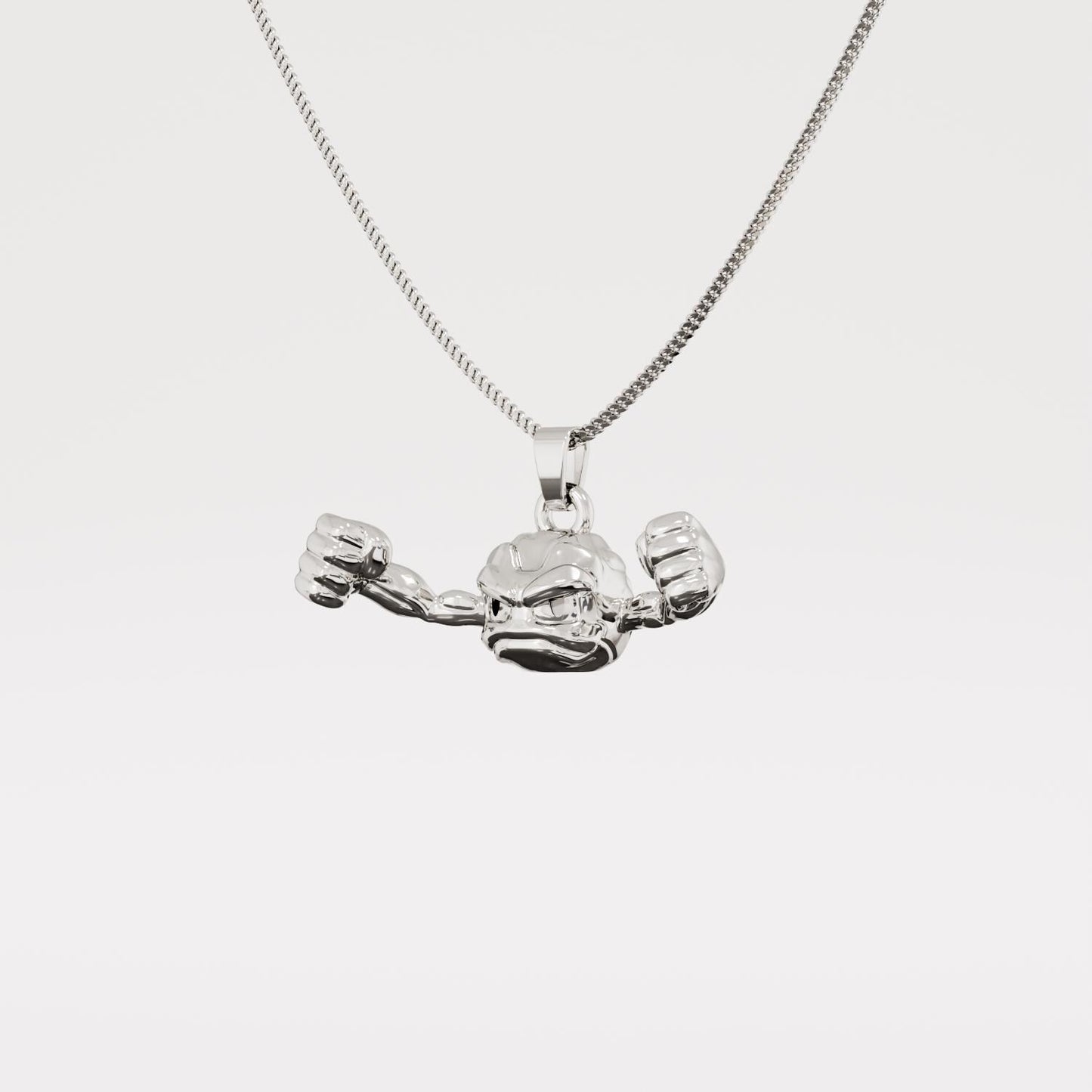 Geodude Silver Pendant - Pokemon Jewelry