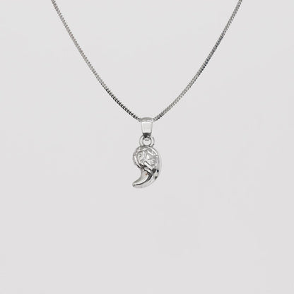 Zonai Sacred Stone of Spirit Silver Pendant - Zelda Jewelry