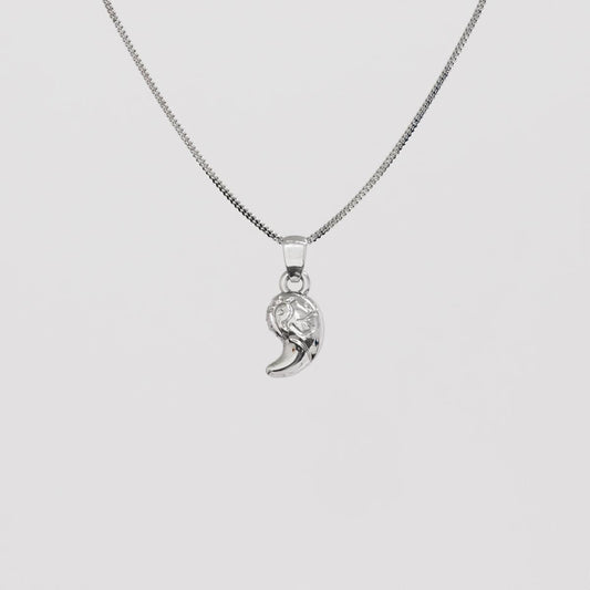 Zonai Sacred Stone of Spirit Silver Pendant | Zelda Jewelry