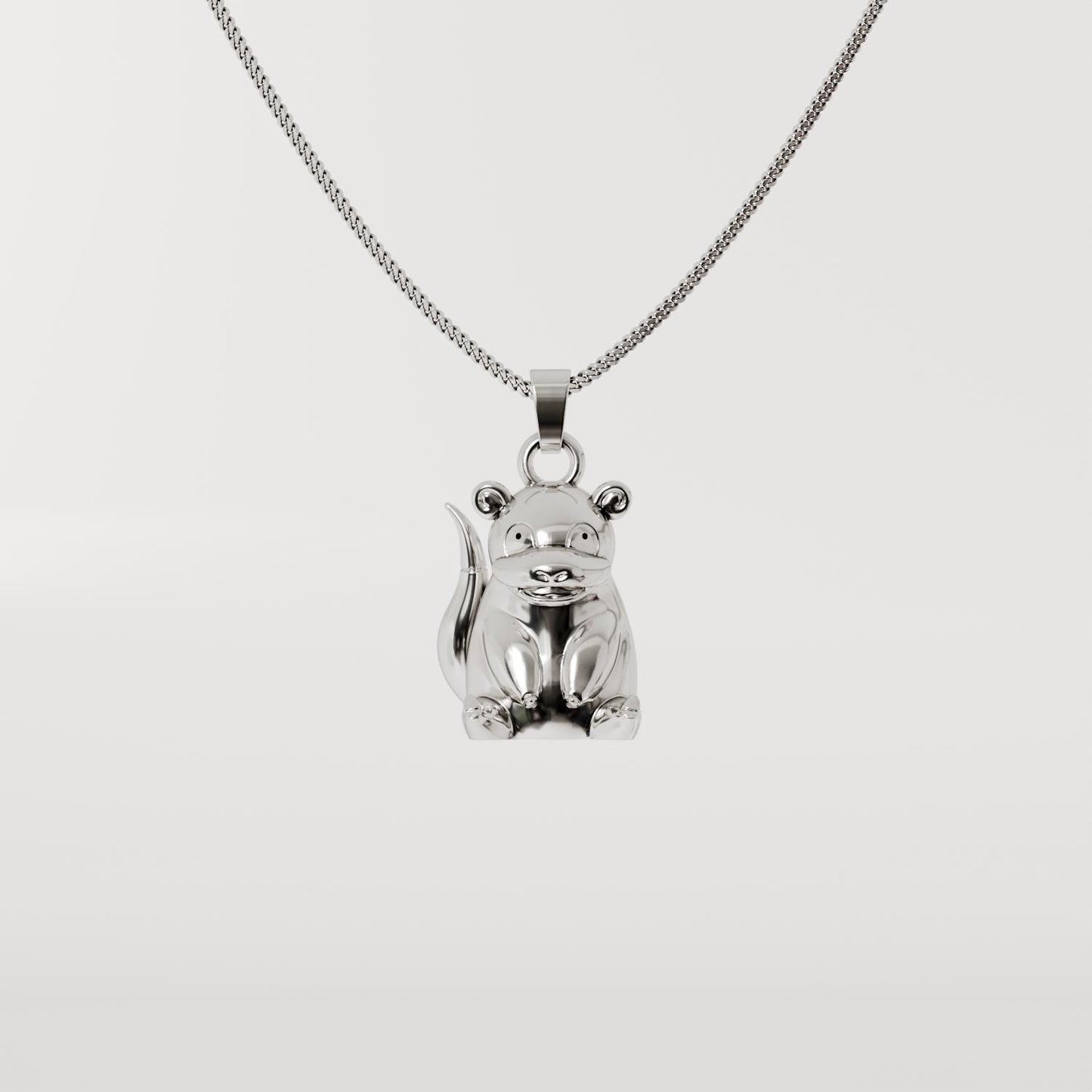 Slowpoke Silver Pendant - Pokemon Jewelry