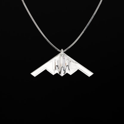 B-2 Silver Pendant - Aircraft Jewelry