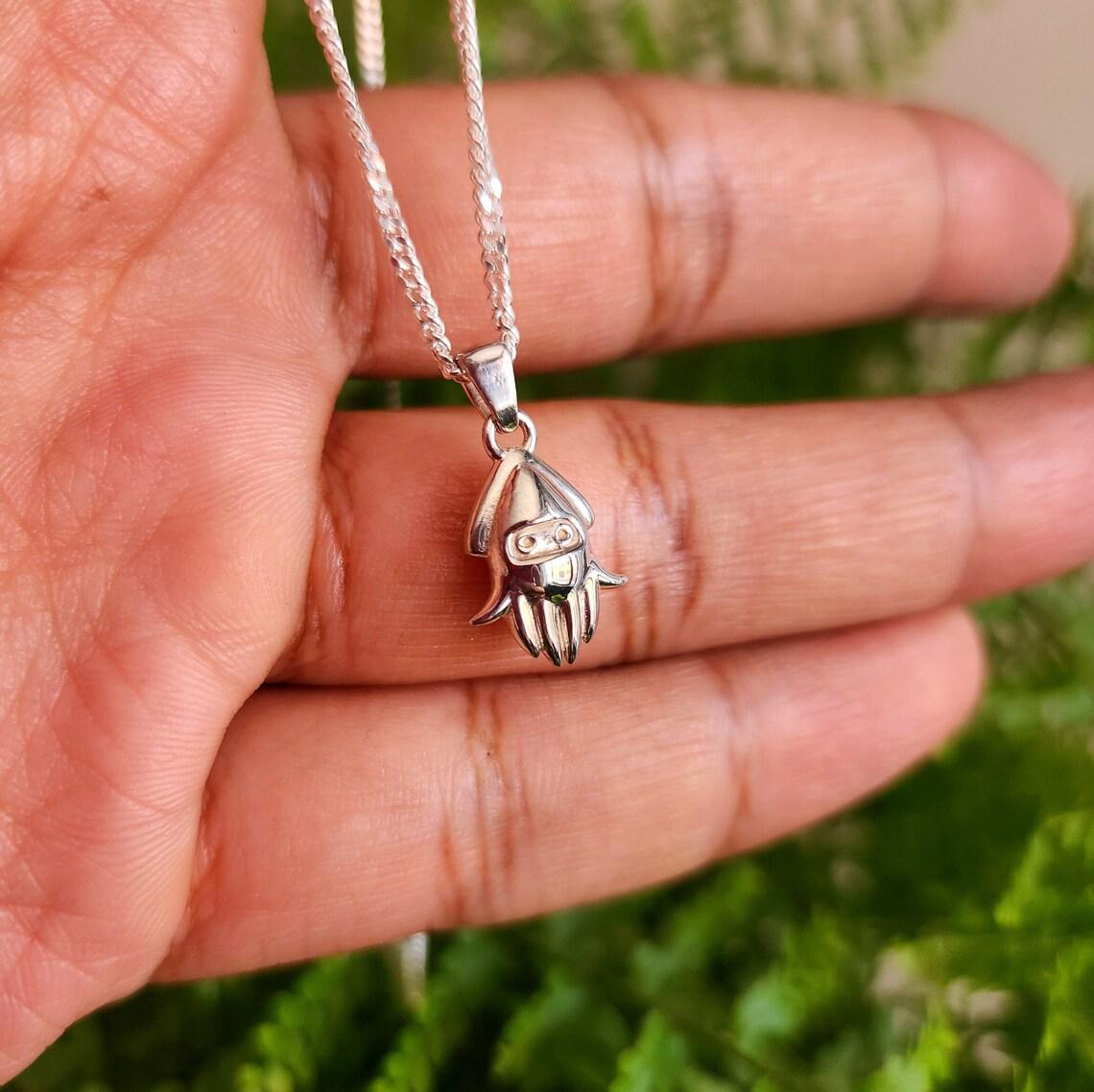 Blooper Silver Pendant - Super Mario Jewelry