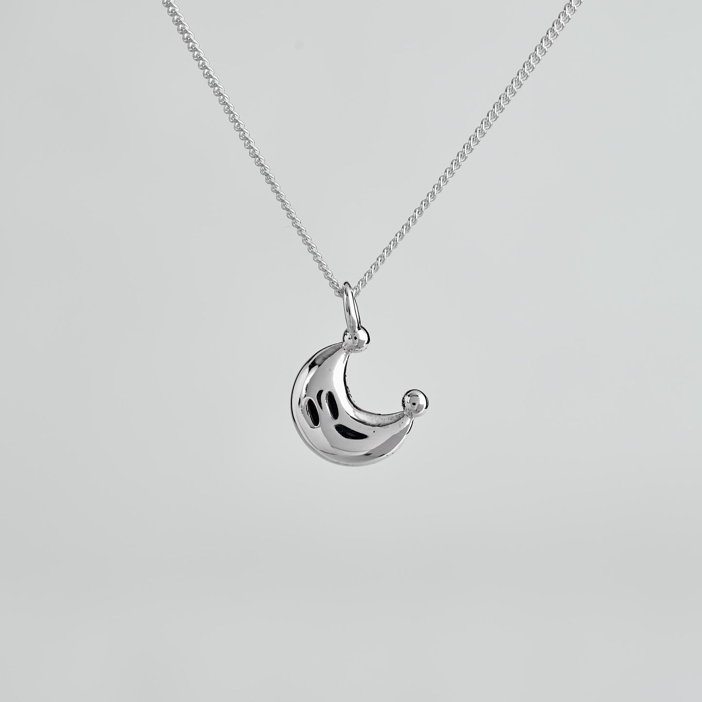 Power Moon Silver Pendant - Super Mario Jewelry