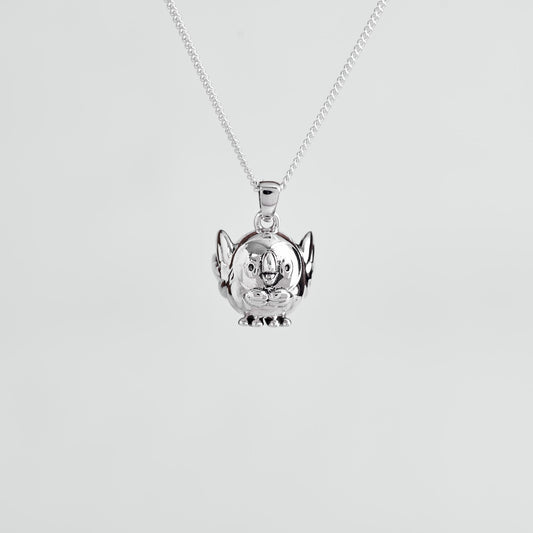 Rowlett Silver Pendant | Pokemon Jewelry