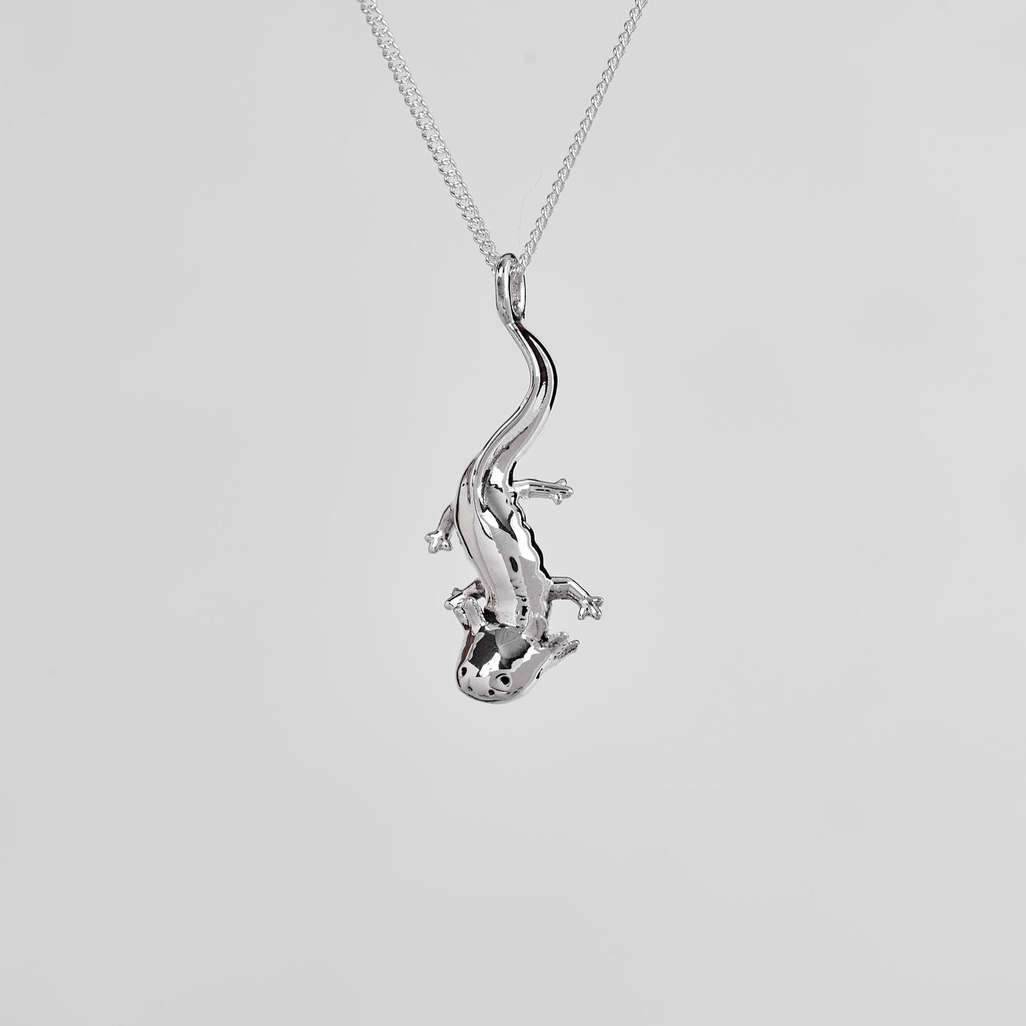 Axolotl Silver Pendant - Mexican Style Jewelry