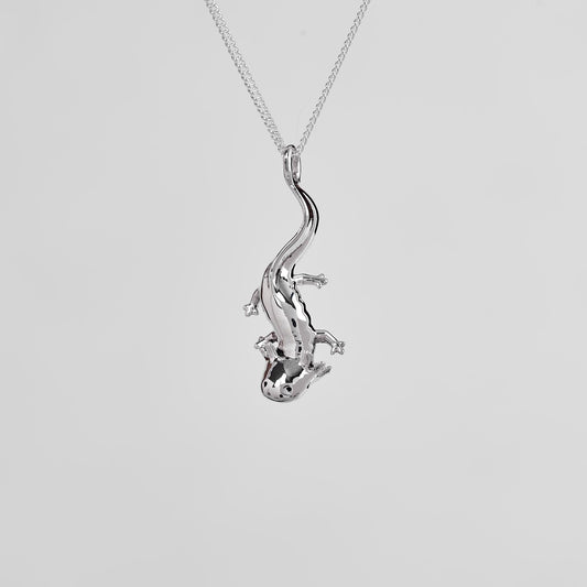 Axolotl Silver Pendant | Mexican Style Jewelry