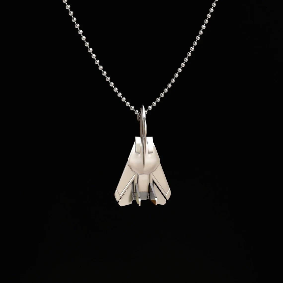 F-14 Silver Pendant - Aircraft Jewelry