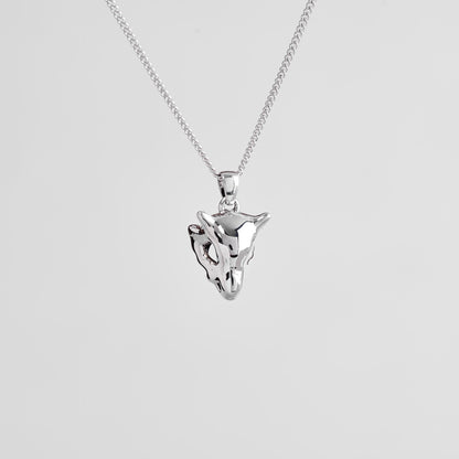 Cubone Skull Silver Pendant - Pokemon Jewelry