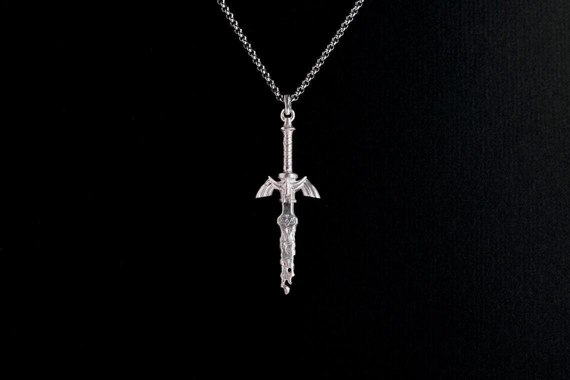 Master Sword TOTK Silver Pendant - Zelda Jewelry