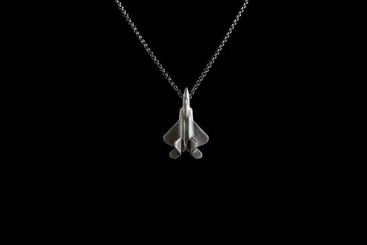 F-22 Silver Pendant | Aircraft Jewelry