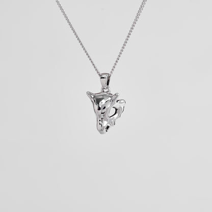 Cubone Skull Silver Pendant - Pokemon Jewelry