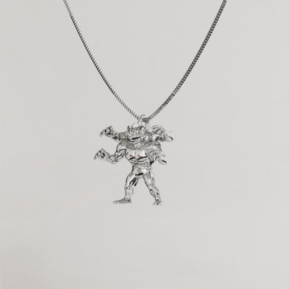 Machamp Silver Pendant - Pokemon Jewelry