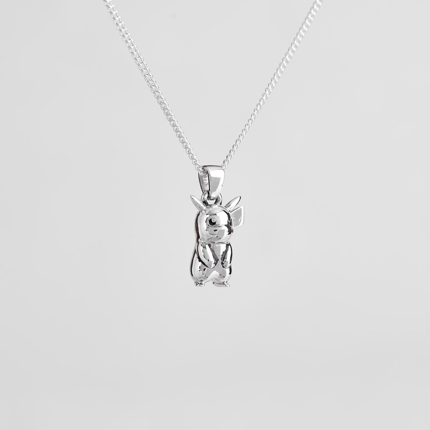 Pikachu V1 Silver Pendant - Pokemon Jewelry
